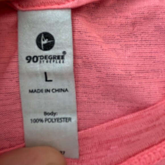 90 Degrees Cropped T-shirts (2) Coral & Purple Size Large - Picture 2 of 4